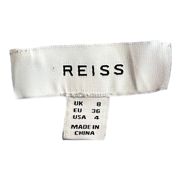 Reiss dress Eleni cap sleeve midi blue size 4 DEFECT - Picture 9 of 11